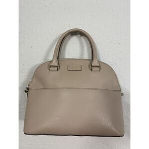 VINTAGE Kate Spade Grove NY Carli Satchel 2 Handle Handbag Leather Tan 12"x9"x5"
